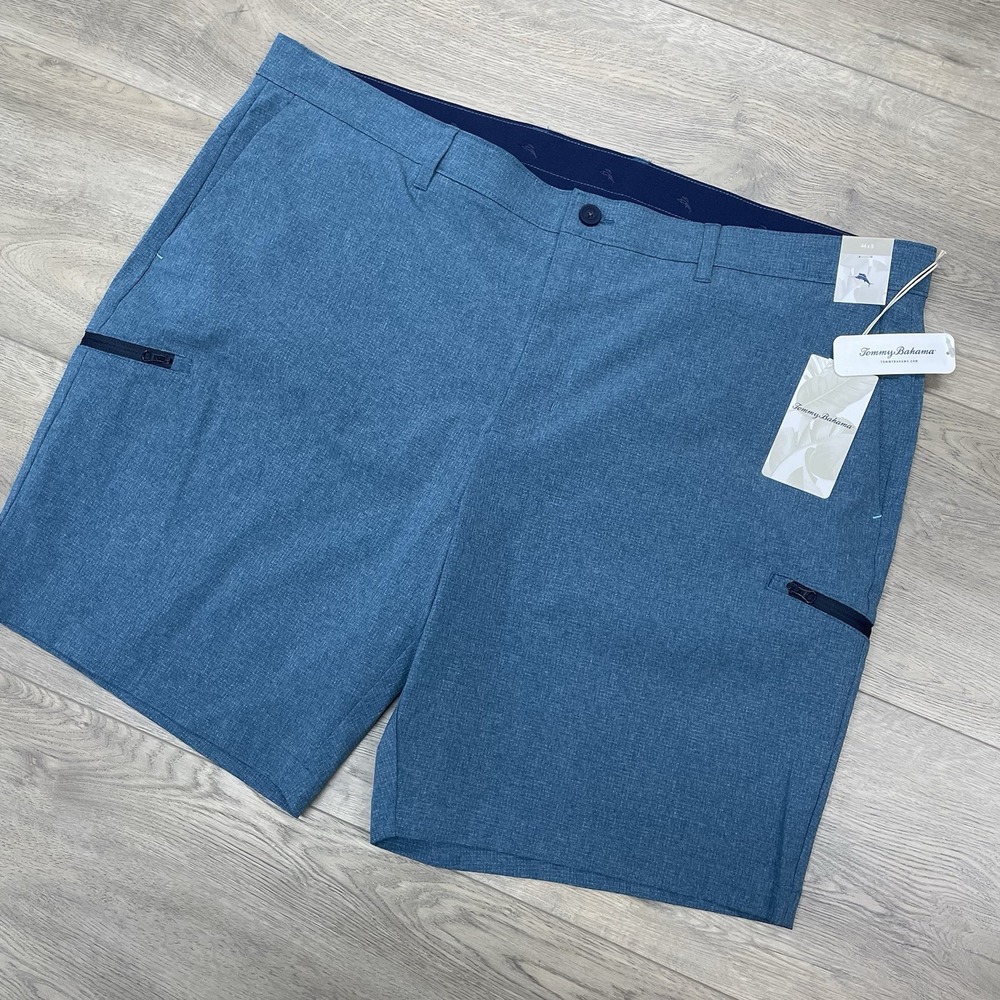 Tommy Bahama Bahama Coast Cargo Shorts Men Sz 44 NEW 9" Inseam Blue Beach Casual